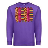 Purple Pink Leopard Serape Brush Strokes Premium Sweatshirt - Bettercallsaul