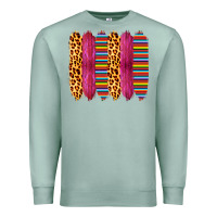 Seafoam Pink Leopard Serape Brush Strokes Premium Sweatshirt - Bettercallsaul