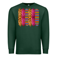 Sports Green Pink Leopard Serape Brush Strokes Premium Sweatshirt - Bettercallsaul