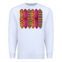 White Pink Leopard Serape Brush Strokes Premium Sweatshirt - Bettercallsaul