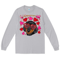 Moon Dust valentine's day  dachshund puppy Long Sleeve Tee - RanaPortraitStore