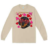 Mushroom valentine's day  dachshund puppy Long Sleeve Tee - RanaPortraitStore