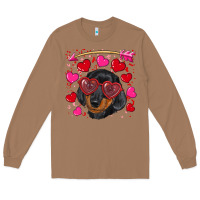 Toasted Coconut valentine's day  dachshund puppy Long Sleeve Tee - RanaPortraitStore