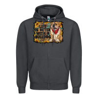 Smoke life is better with a bulldog Zipper Hoodie - RanaPortraitStore