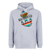 Heather Grey anchored Heavyweight Hoodie - CowhideDigitalArt
