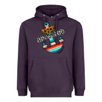 Plum anchored Heavyweight Hoodie - CowhideDigitalArt