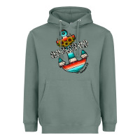 Sage anchored Heavyweight Hoodie - CowhideDigitalArt