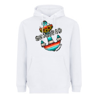 White anchored Heavyweight Hoodie - CowhideDigitalArt