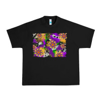 Black mardi gras sunflower cowhide leopard and glitter background Urban Heavy Tee - Artiststas