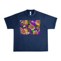 Navy mardi gras sunflower cowhide leopard and glitter background Urban Heavy Tee - Artiststas