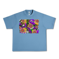Pebble Blue mardi gras sunflower cowhide leopard and glitter background Urban Heavy Tee - Artiststas