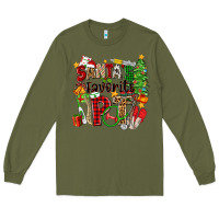 Army Green santa's favorite pt Long Sleeve Tee - Zillion Design Studio