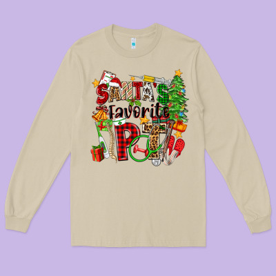 Santa's Favorite Pt Long Sleeve Tee Designed By Zillion Design Studio