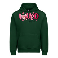 Forest Green valentine's day loved john 3 16 Urban Hoodie - MaliasSmallBusiness