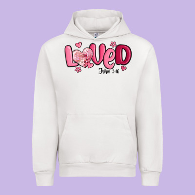 Valentine's Day Loved John 3 16 Urban Hoodie Designed By Maliassmallbusiness