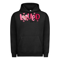 Pigment Black valentine's day loved john 3 16 Urban Hoodie - MaliasSmallBusiness