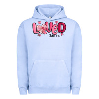 Pigment Grape Ice valentine's day loved john 3 16 Urban Hoodie - MaliasSmallBusiness