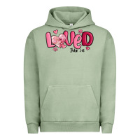 Pigment Oil Green valentine's day loved john 3 16 Urban Hoodie - MaliasSmallBusiness