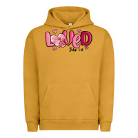 Pigment Peanut Butter valentine's day loved john 3 16 Urban Hoodie - MaliasSmallBusiness