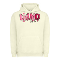 Pigment Pistachio valentine's day loved john 3 16 Urban Hoodie - MaliasSmallBusiness