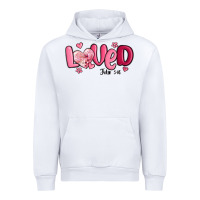 White valentine's day loved john 3 16 Urban Hoodie - MaliasSmallBusiness