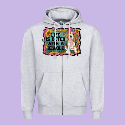 Life Is Better With A Beagle Zipper Hoodie Designed By Ranaportraitstore