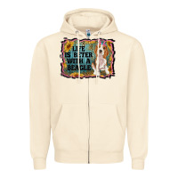 Sandshell life is better with a beagle Zipper Hoodie - RanaPortraitStore