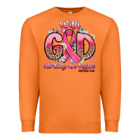 Carrot breast cancer with god all things are possible Premium Sweatshirt - Artiststas