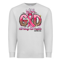 Dove Grey breast cancer with god all things are possible Premium Sweatshirt - Artiststas