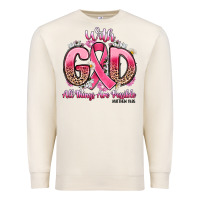 Sandshell breast cancer with god all things are possible Premium Sweatshirt - Artiststas