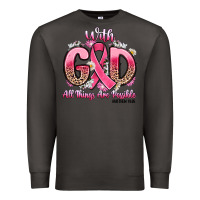 Smoke breast cancer with god all things are possible Premium Sweatshirt - Artiststas