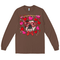 Chestnut Valentine's day  english bulldog Long Sleeve Tee - RanaPortraitStore