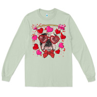 Matcha Valentine's day  english bulldog Long Sleeve Tee - RanaPortraitStore