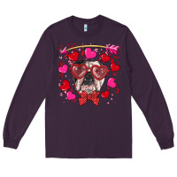 Plum Valentine's day  english bulldog Long Sleeve Tee - RanaPortraitStore