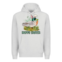 Dove Grey hoppy easter duck hunting Premium Hoodie - MaliasSmallBusiness
