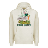 Oatmeal Heather hoppy easter duck hunting Premium Hoodie - MaliasSmallBusiness