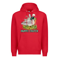 Red hoppy easter duck hunting Premium Hoodie - MaliasSmallBusiness