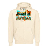 Sandshell basketball mama with leopard Zipper Hoodie - Zillion Design Studio