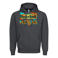 Smoke basketball mama with leopard Zipper Hoodie - Zillion Design Studio
