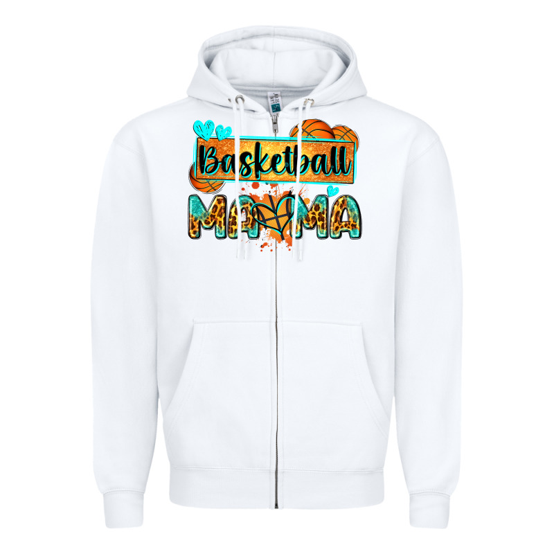 Basketball Mama With Leopard Zipper Hoodie by Zillion Design Studio | Teevron