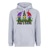 Heather Grey autism Gnome Heavyweight Hoodie - CowhideDigitalArt