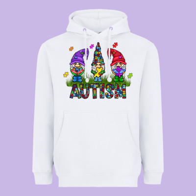 Autism Gnome Heavyweight Hoodie Designed By Cowhidedigitalart
