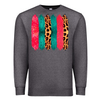 Charcoal Heather Colored Leopard and Wood Patterned Western Brush Strokes Premium Sweatshirt - Bettercallsaul