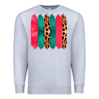 Heather Grey Colored Leopard and Wood Patterned Western Brush Strokes Premium Sweatshirt - Bettercallsaul