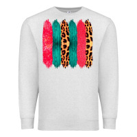Oatmeal Heather Colored Leopard and Wood Patterned Western Brush Strokes Premium Sweatshirt - Bettercallsaul