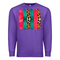 Purple Colored Leopard and Wood Patterned Western Brush Strokes Premium Sweatshirt - Bettercallsaul