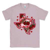 Lilac valentine' s day texas map with roses Classic Tee - RanaPortraitStore