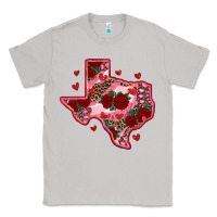 Moon Dust valentine' s day texas map with roses Classic Tee - RanaPortraitStore