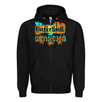 Black basketball grandma with leopard Zipper Hoodie - Zillion Design Studio