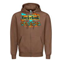 Chestnut basketball grandma with leopard Zipper Hoodie - Zillion Design Studio
